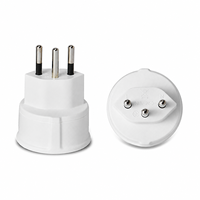 Adaptateur de voyage en gros Euro vers Suisse Type J 10A 250V avec obturateur de sécurité et contacts en cuivre