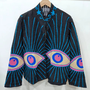 Manufacturer Embroidery Suzani Autumn Jacket Cotton Suzani Jacket Bohemian <b>Women</b> Suzani <b>Coat</b> Embroidered Cotton Suzani Jacket - Product Image 1