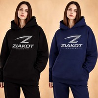Sudadera con Capucha para Hombre, Nueva Moda, 100% Algodón, Impresión DTG con Bordado en Relieve, Transpirable, Corte Holgado, Invierno, Color Negro y Azul