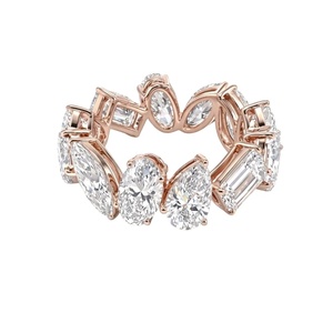 แหวนเพชรทรงผสมแบบ Eternity Band - ทอง 9k, 14k, 18k - Product Image 3