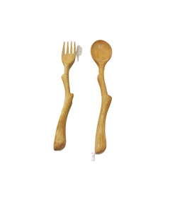 Cucharas de madera talladas a mano de fábrica Tenedores de madera para cocina, servicio o juegos de regalo Utensilios de cocina Comedor ecológico - Product Image 4