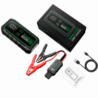 Power Bank Starter Jumper Portabel Pengisian Cepat 12V 1600A, Baterai 59.2Wh, Layar LCD, 3 Mode, Senter, Kabel Jumper, untuk Kendaraan 12V
