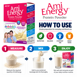 Poudre Protéinée Sky EC Ami Energy 200g Vanille Faible en Gras Soutien Immunitaire et Musculaire - Product Image 5