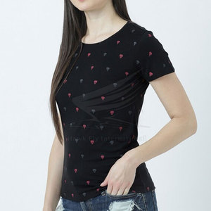 T-shirt en toile pour femme de haute qualité, respirant, 100% coton, dernier design, style décontracté - Product Image 2