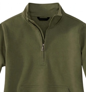 Sudadera Táctica Personalizada Verde Oliva con Cierre de Cremallera, Cuello Alto, Bolsillo Frontal, Forro Polar Grueso, Estilo Minimalista, Unisex, Venta al Por Mayor - Product Image 4