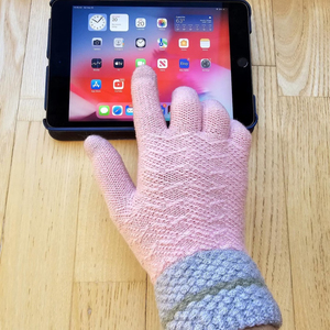 Mitaines d'hiver pour femmes, mitaines tricotées à doigts ouverts, mitaines à rayures, gants longs arc-en-ciel pour usage quotidien - Product Image 5