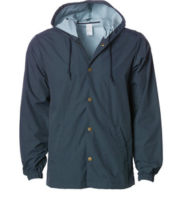 Blouson bomber noir pour homme, en toile imperméable, style décontracté, coupe classique, en polyester, col rabattu, simple boutonnage sur le devant - Product Image 5