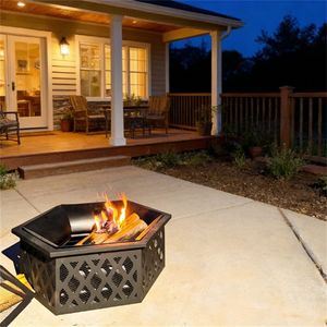 Braciere da Esterno con Griglia Barbecue Integrata per Godersi un'Esperienza di Caminetto - Product Image 4