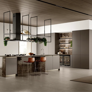 Armoires de cuisine modulaires RTA en panneaux de mélamine JY Project, personnalisées en MDF, écologiques, faciles à nettoyer, modernes, luxueuses et multifonctionnelles - Product Image 2