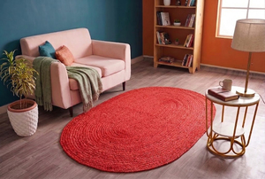 Alfombra de Yute Natural Hecha a Mano 2x3 2x4 2x6 3x5 Pies, Trenzada, Estilo Bohemio, Ecológica, Antideslizante, de Pelo Corto y Grosor Medio - Product Image 2