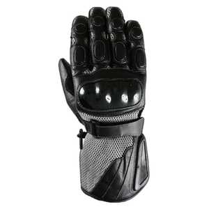 Guantes de Motocicleta de Cuero con Pantalla Táctil, Largos hasta la Muñeca, Transpirables, Ecológicos, para Uso en las Cuatro Estaciones, Negros, Protección Completa para los Dedos - Product Image 2