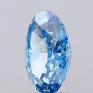 Diamant de laboratoire bleu vif taille ovale, couleur fantaisie, pierre lâche pour bague de fiançailles ou bijoux fins - Product Image 2
