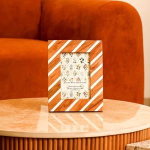 Premium Handmade Wood Inlay Photo <b>Frame</b> <b>4x6</b> | Luxury Tabletop Picture <b>Frame</b> | Home Decor & Gift Item - Product Image 4