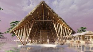 Restaurante Ecológico Prefabricado de Bambú en Vietnam - Diseño Cuadrado con Ventilación Natural, Bungalow Invernadero de 10-200 m² - Product Image 1