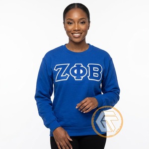 เสื้อสเวตเชิ้ตผ้าฝ้ายคอวีทรงปกติสำหรับผู้หญิง Zeta Phi Beta แบบสั่งทำขายส่ง ปักลายตามสั่ง สีพื้น สำหรับฤดูหนาว - Product Image 2