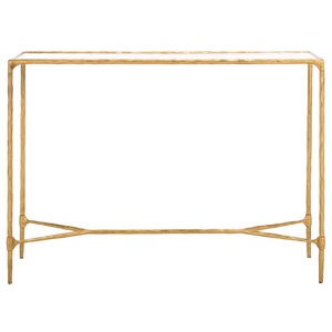 Mesa de Consola Contemporánea de Diseño Único, Patas Elegantes, Superficie de Acero Inoxidable, Material Genuino para Sala de Estar, Dormitorio y Comedor - Product Image 3