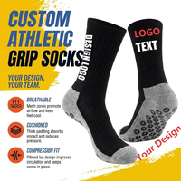 Chaussettes de football personnalisées à forte valeur ajoutée Chaussettes à prise en main d'usine Chaussettes antidérapantes