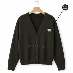 Cosh International Sorority Sisterhood Acrylic Cardigan <b>Coat</b> Knitwear <b>Crochet</b> Knitted Outfit Plain Short Sweaters Buttons - Product Image 1