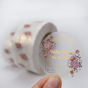Autocollant personnalisé avec logo, imprimé sur rouleau, en plastique imperméable et résistant à l'huile, adhésif en vinyle PVC, rond, cercle, autocollant de logo de marque - Product Image 3
