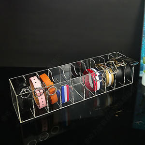 Boîte de rangement de <span class=keywords><strong>ceinture</strong></span> en acrylique Boîte d'étagère transparente Étagère présentoir multi-grille Affichage de <span class=keywords><strong>ceinture</strong></span> de luxe Présentoir de <span class=keywords><strong>ceinture</strong></span> de stockage Compteur d'affichage - Product Image 2
