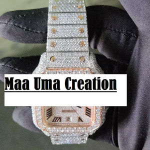 Luxury Fashion Iced VVS Moissanite Analog <b>Quartz</b> <b>Watch</b> <b>Men</b> Custom Logo Stainless Steel Glass 16mm Band MiYOTA - Product Image 2