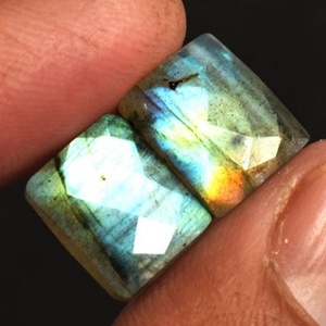 Piedra Preciosa Suelta Certificada de Labradorita Azul Brillante con Corte Cojín, Facetada, Tipo Briolette, 100% Natural de Primera Calidad, para Joyería Fina - Product Image 2