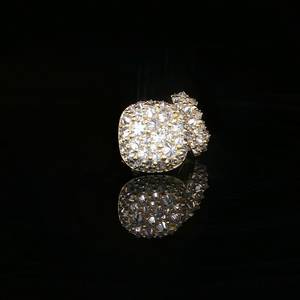 Iced Out Hip Hop <b>Stud</b> Earrings 925 <b>Sterling</b> <b>Silver</b> VVS Moissanite Diamond Cluster Earrings Screw Back Unisex Jewelry - Product Image 5