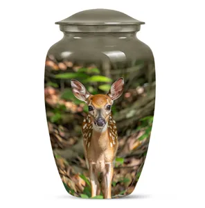 Urna Funeraria para Cenizas de Ciervo, Urna Conmemorativa Forestal para Cenizas de Mamá, Urna para Mujer - Product Image 1