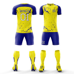 Uniforme de Fútbol de Manga Corta con Estampado Sublimado, Uniforme de Compresión para Clubes Deportivos, Venta Caliente, MOQ Bajo - Product Image 1
