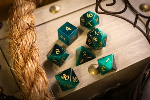 Jeu de dés en résine à bords vifs, dés polyédriques en résine de haute précision pour un jeu équitable, DND RPG, jeux de table, accessoire de jeu en gros - Product Image 6