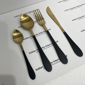 Juego de Cubiertos de Acero Inoxidable de Lujo para Bodas Indias, Juego de Cuchara/Tenedor/Cuchillo/Palillos IEI 24, Portátil y Ligero - Product Image 5