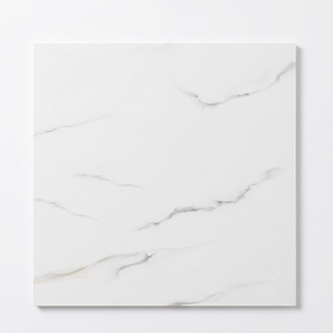 กระเบื้องปูพื้นพอร์ซเลนหรูหรา ขนาด 60x60 ซม. ลายหินอ่อนสีขาว ดีไซน์ทันสมัย 600x600 มม. กระเบื้องตกแต่งภายใน ผิวขัดเงา ลายหินเลียนแบบ - Product Image 2