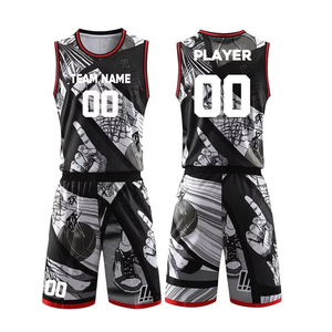 Ensemble d'uniformes de basketball pour hommes personnalisés de haute qualité OEM ODM, 100 % polyester, respirant, anti-humidité, antibactérien - Product Image 3