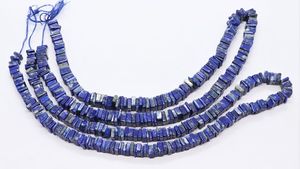 ลูกปัดหินลาพิส ลาซูลี สีน้ำเงิน AAA ทรงสี่เหลี่ยมขนาด 6-7 มม. ลูกปัดหินลาพิส ลาซูลี 16 นิ้ว รูปทรงโชคเกอร์จากหินลาพิส ลาซูลีธรรมชาติ - Product Image 6