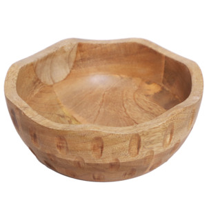 Handcrafted Wooden Decorative Bowl SB-018 | Natural Wood Home Decor | Aqdus Saleem - Product Image 1
