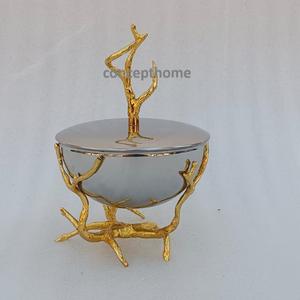 Tazón de Metal Plateado para Servir, Tazón para Comida de Mesa con Acabado Excelente a un Precio Atractivo, Envío Gratis - Product Image 1