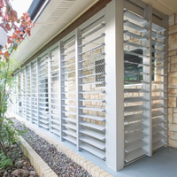 Panneau de ventilation à lamelles en aluminium avec commande horizontale automatisée pour revêtement mural extérieur de bâtiment, taille personnalisée