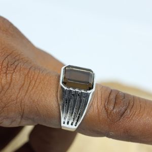 Smokey Quartz <b>Ring</b> 925 Sterling Silver Mens Handmade Gemstone Jewelry <b>Statement</b> <b>Ring</b> Elegant Gift For Him - Product Image 2