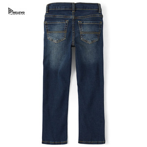 Relevo Industries - Jeans de Mezclilla Personalizados de Pierna Recta con Lavado Snow Wash, Algodón de Peso Medio, Pantalones Casuales para Hombre, Corte Regular, Estilo Urbano, Invierno - Product Image 2