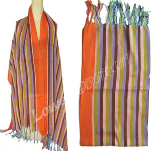 Handmade Tassel Stripe Design Handloom Made Scarf Soft Woven Fashion <b>Wrap</b> Traditional Artisan <b>Shawl</b> Lightweight Stylish Winter - Product Image 1