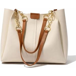Bolso de moda para mujer en piel sintética con apariencia contemporánea y cierre de cremallera, diseño elegante para llevar en la mano para ir de compras. - Product Image 1