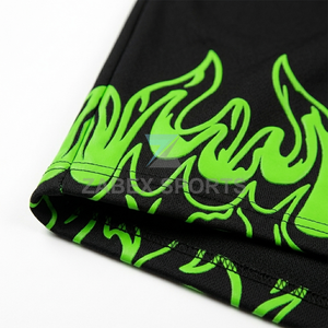 Shorts de basket-ball en mesh à bords flamboyants de qualité supérieure, légers, streetwear, shorts d'entraînement sportifs pour hommes chez ZABEX SPORTS - Product Image 2