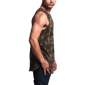 Camiseta sin mangas de algodón ligera y personalizable para hombre, con logo, acanalada, transpirable, para deporte, entrenamiento, uso casual y musculación. - Product Image 3