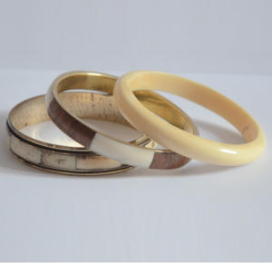 Modern Vintage Polished Brass <b>Bangle</b> Beautiful Antique Tribal Fusion Jewelry with Bone Resin Work Sculpture Wholesale Fashion - Product Image 1