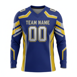 Custom Sublimated Breathable American Football Uniform Jersey Shorts Set Front Logo Position 100% Polyester Anti-Bacterial Quick - Product Image 6