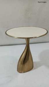 Elite Collection <b>Side</b> <b>Table</b> With <b>Glass</b> Top Midcentury Design Living Room Furniture Decorative Accent <b>Table</b> - Product Image 2