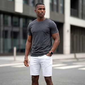 Camiseta Premium de Algodón para Hombre, 100% Algodón Orgánico Peinado, Suave y Transpirable, Top Básico para Uso Diario, Colores Sólidos, Alta Calidad - Product Image 6