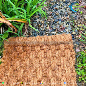 Hot product coir mat non slip <b>garden</b> driveway walkway <b>liners</b> heavy duty 35mm thickness hand woven natural coco fiber rug supply - Product Image 2
