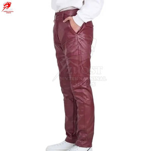 กางเกงหนังผู้ชายคุณภาพสูง วัสดุทนทาน เหมาะสำหรับใช้งานกลางแจ้ง กางเกงหนังสำหรับผู้ชาย - Product Image 4