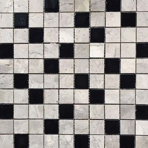 Square Grey <b>Mosaic</b> Marble Tile Polished 8mm Eco-Friendly Water Resistant Modern Interior Wall Bathroom Graphic Design - Product Image 3